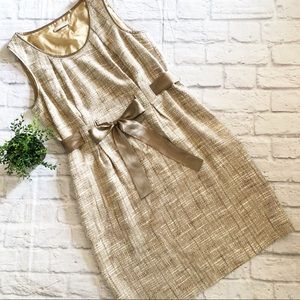 Vintage Badgley Mischka tweed summer sheath dress